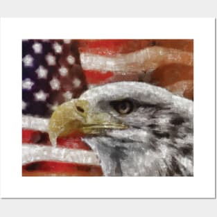 American Eagle - American Flag Posters and Art